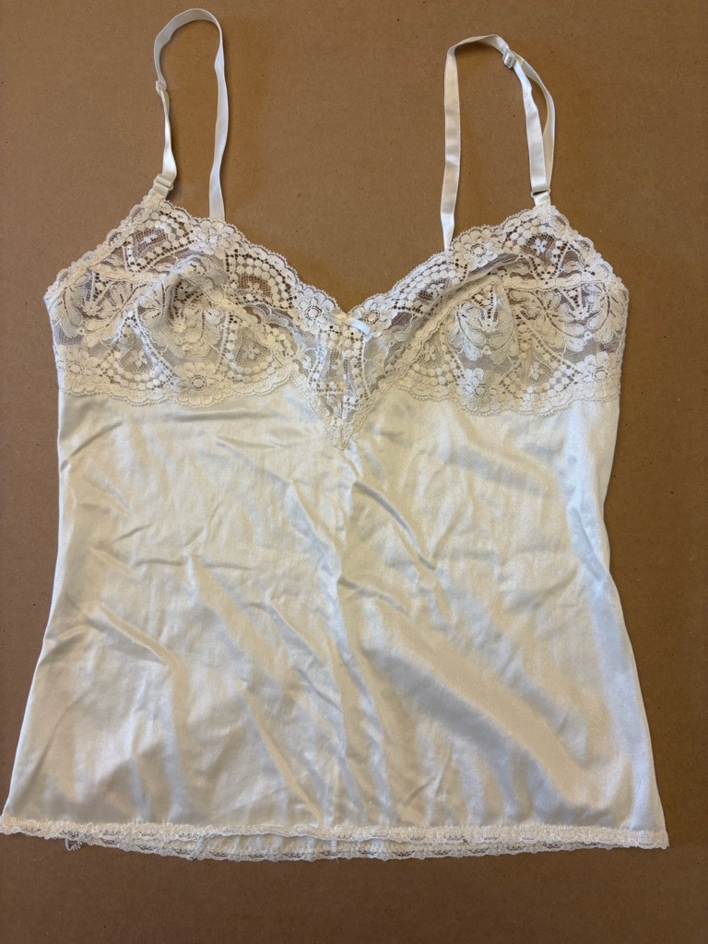 Vintage Vassarette White Lace Camisole Size 32
